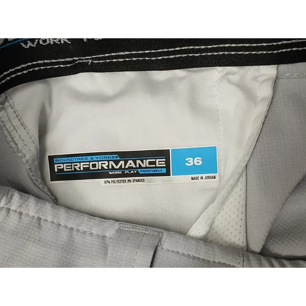 Roundtree & Yorke (36) Gray Perfromance Dri-Fit Cargo Shorts